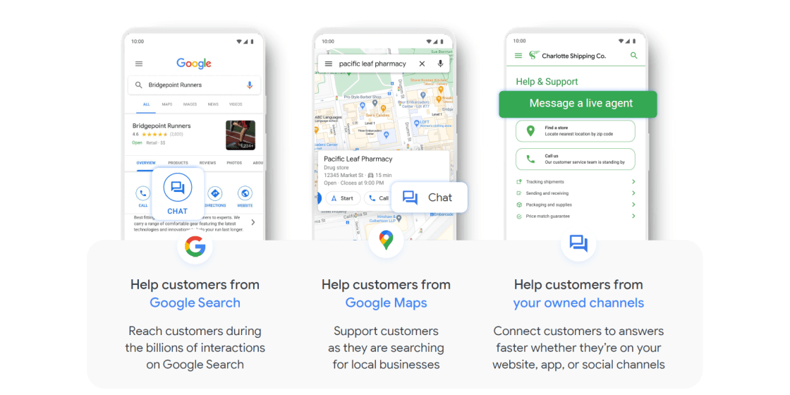 google maps chat